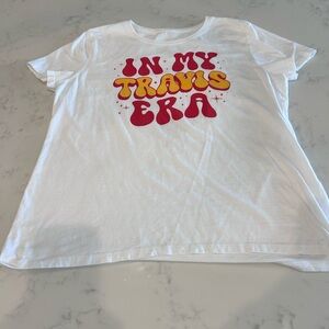 In my Travis Era Tee - perfect to celebrate the TNT engagement of the century!